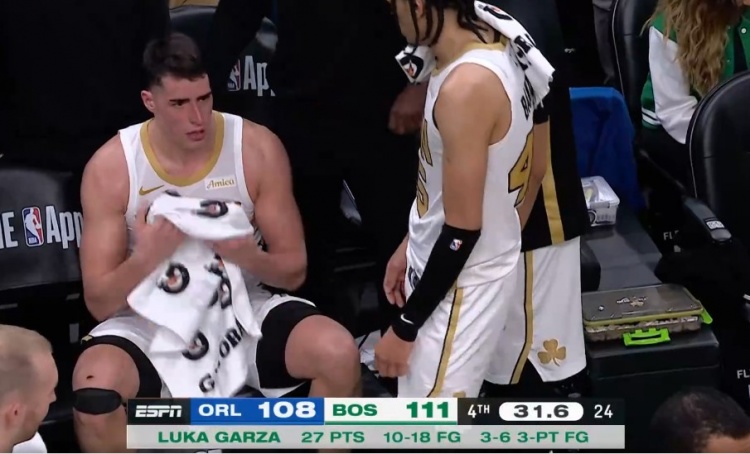 开云平台-真正的卢卡！加尔扎转身就投高难度三分命中 27分创生涯新高